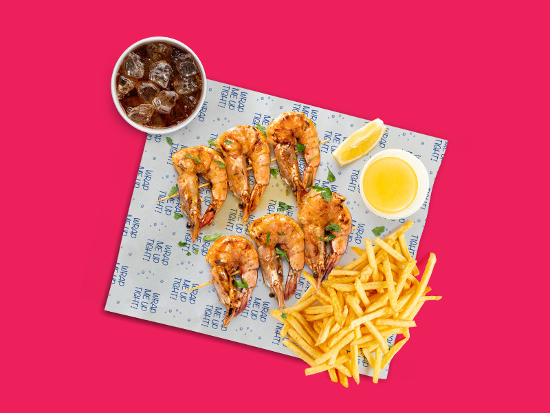 وجبة روبيان جامبو مشوى